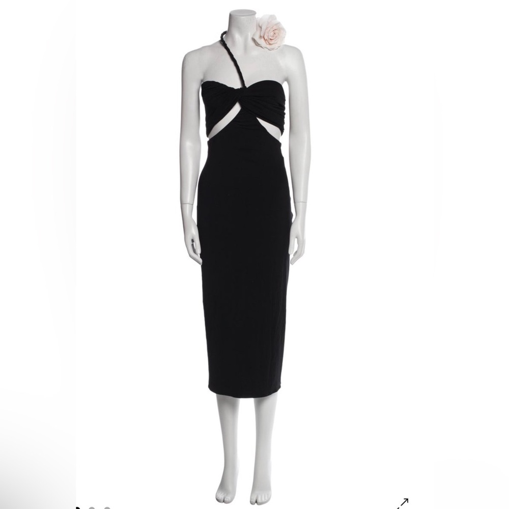 MAGDA BUTRYM
Floral-appliqué cutout midi dress